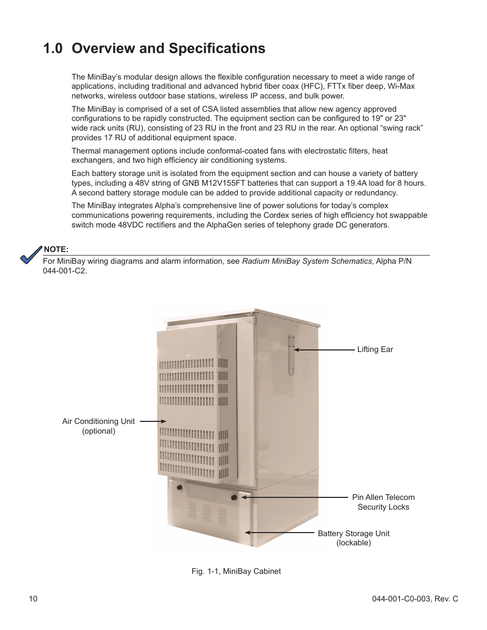 Overview and specifications, 0 overview and specifications | Alpha Technologies Radium MiniBay User Manual | Page 10 / 57