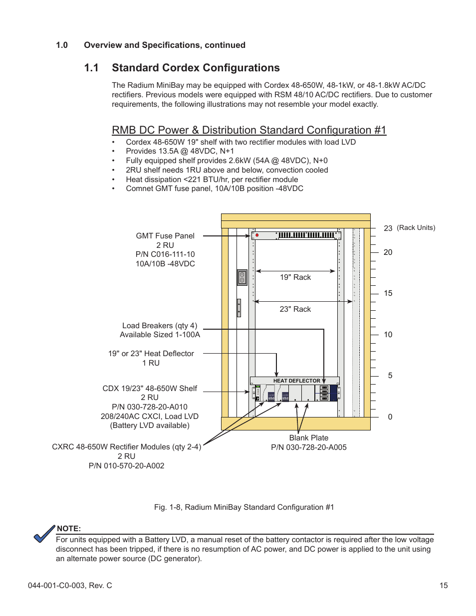 Standard cordex configurations, 1 standard cordex configurations | Alpha Technologies Radium MiniBay User Manual | Page 15 / 57