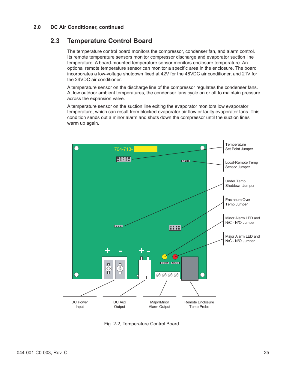 Temperature control board, 3 temperature control board | Alpha Technologies Radium MiniBay User Manual | Page 25 / 57