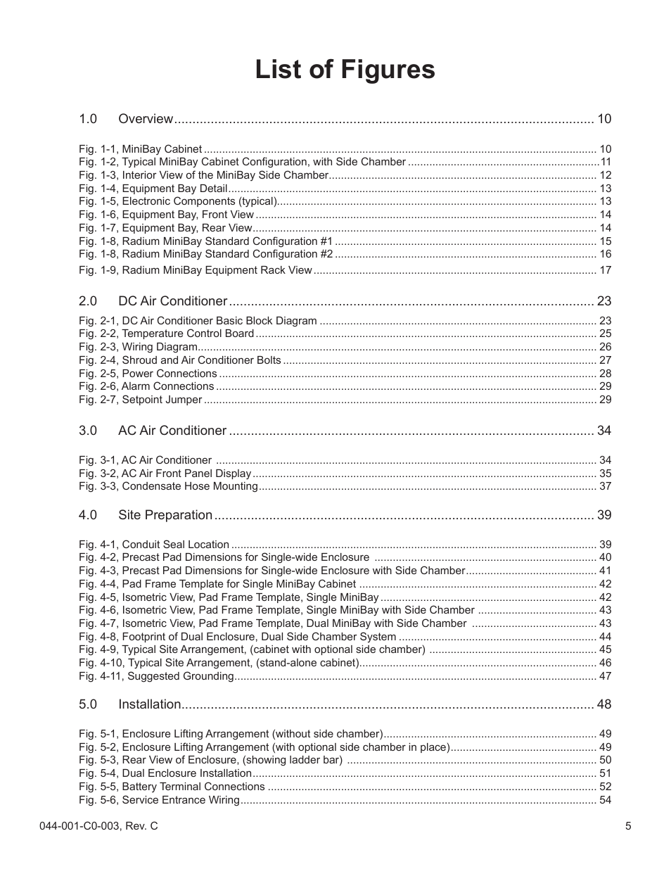 List of figures | Alpha Technologies Radium MiniBay User Manual | Page 5 / 57