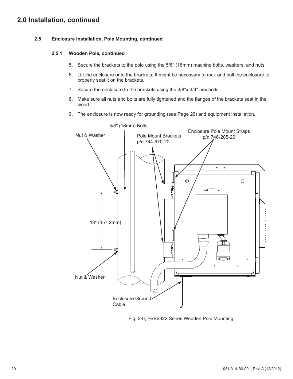 0 installation, continued | Alpha Technologies FBE2322 Enclosure System User Manual | Page 20 / 38