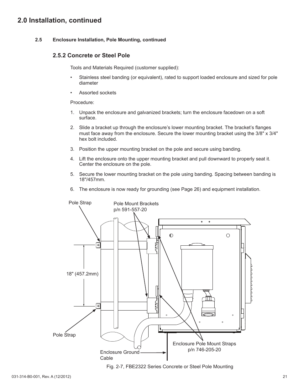 0 installation, continued | Alpha Technologies FBE2322 Enclosure System User Manual | Page 21 / 38