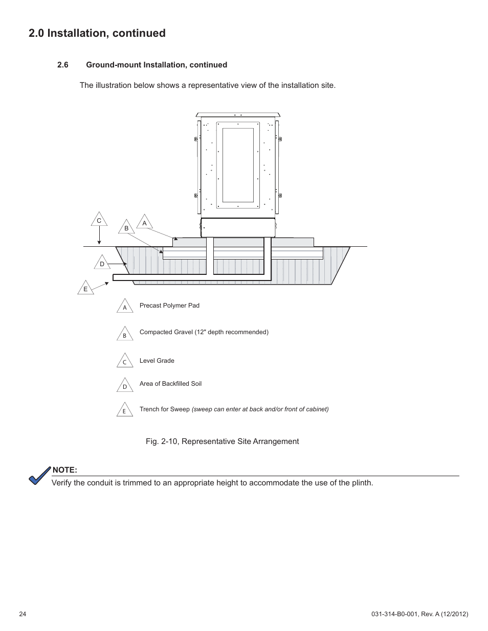 0 installation, continued | Alpha Technologies FBE2322 Enclosure System User Manual | Page 24 / 38