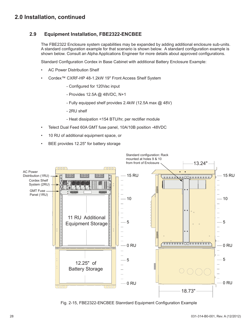 0 installation, continued | Alpha Technologies FBE2322 Enclosure System User Manual | Page 28 / 38