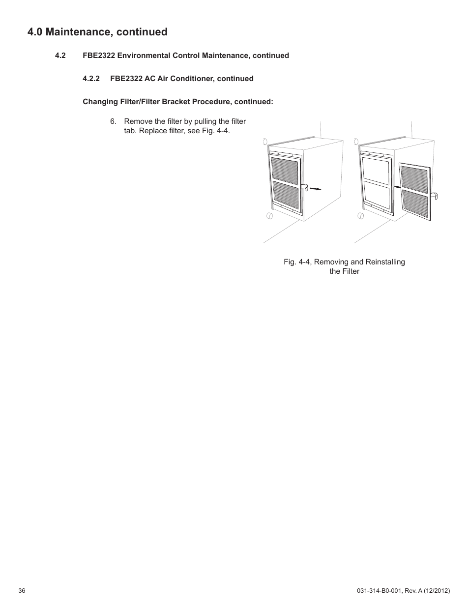 0 maintenance, continued | Alpha Technologies FBE2322 Enclosure System User Manual | Page 36 / 38