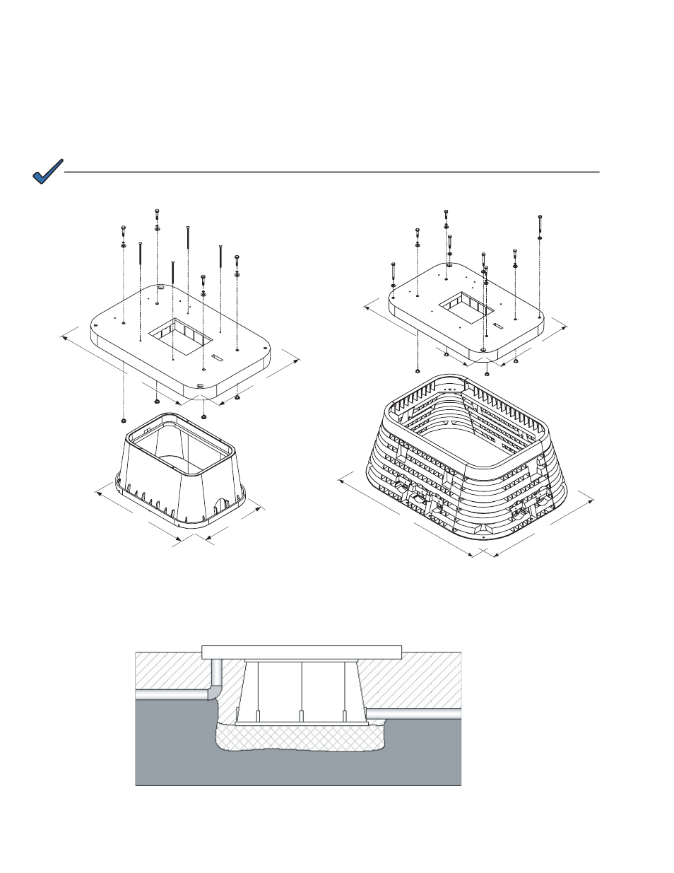 7 installing on a polymer pedestal support, 0 installation, continued | Alpha Technologies FlexNet PMR, GMR Series User Manual | Page 32 / 49