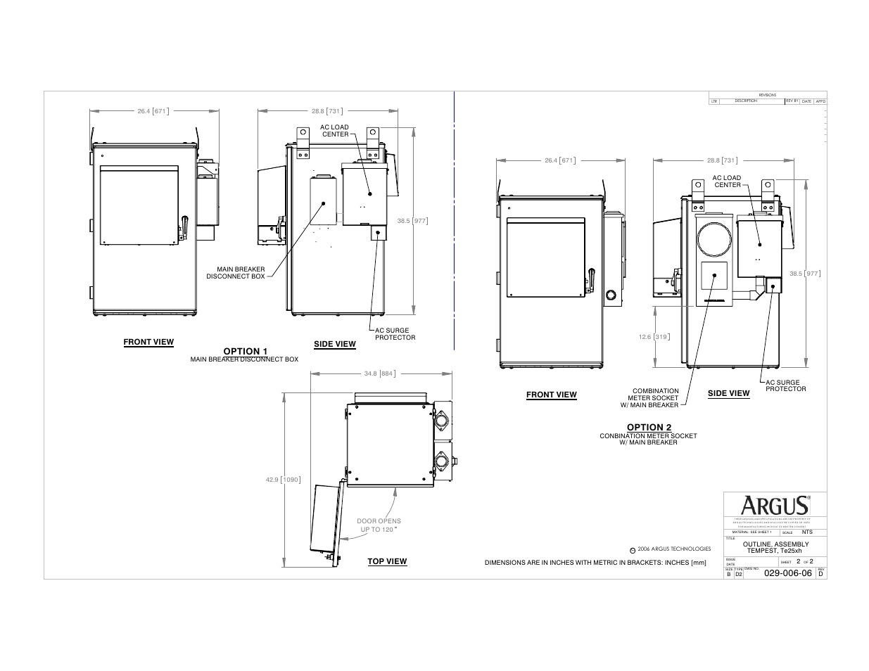 Outline, Option 1, Option 2 | Alpha Technologies Te25xh User Manual | Page 27 / 38