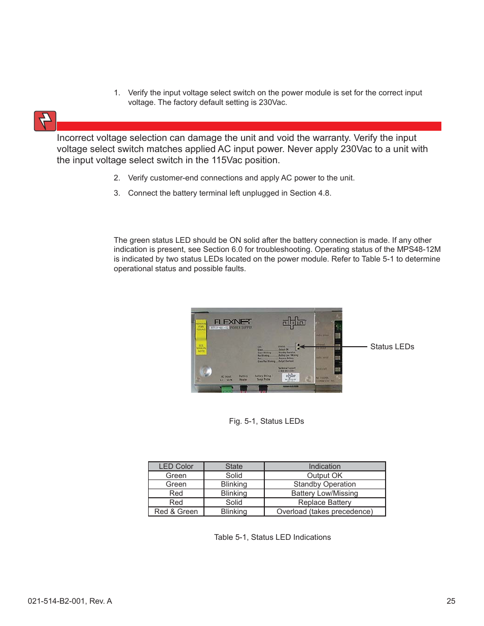 0 operation, 1 start-up, 2 normal operation | Alpha Technologies FlexNet MPS48-12M - Technical Manual User Manual | Page 25 / 33