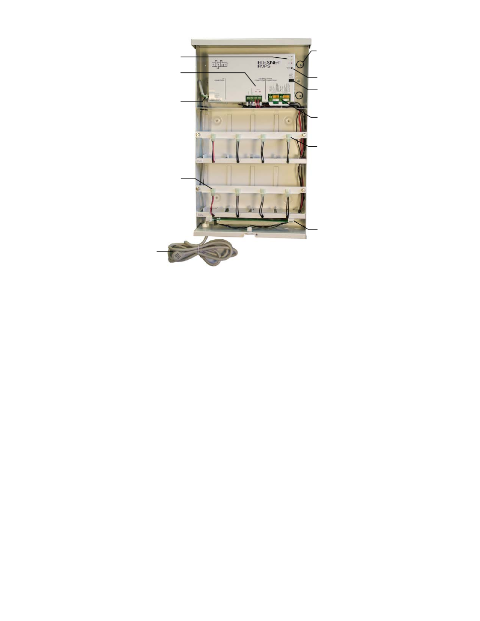 Figure 2–fmps features overview with cover removed | Alpha Technologies FlexNet FMPS User Manual | Page 16 / 40