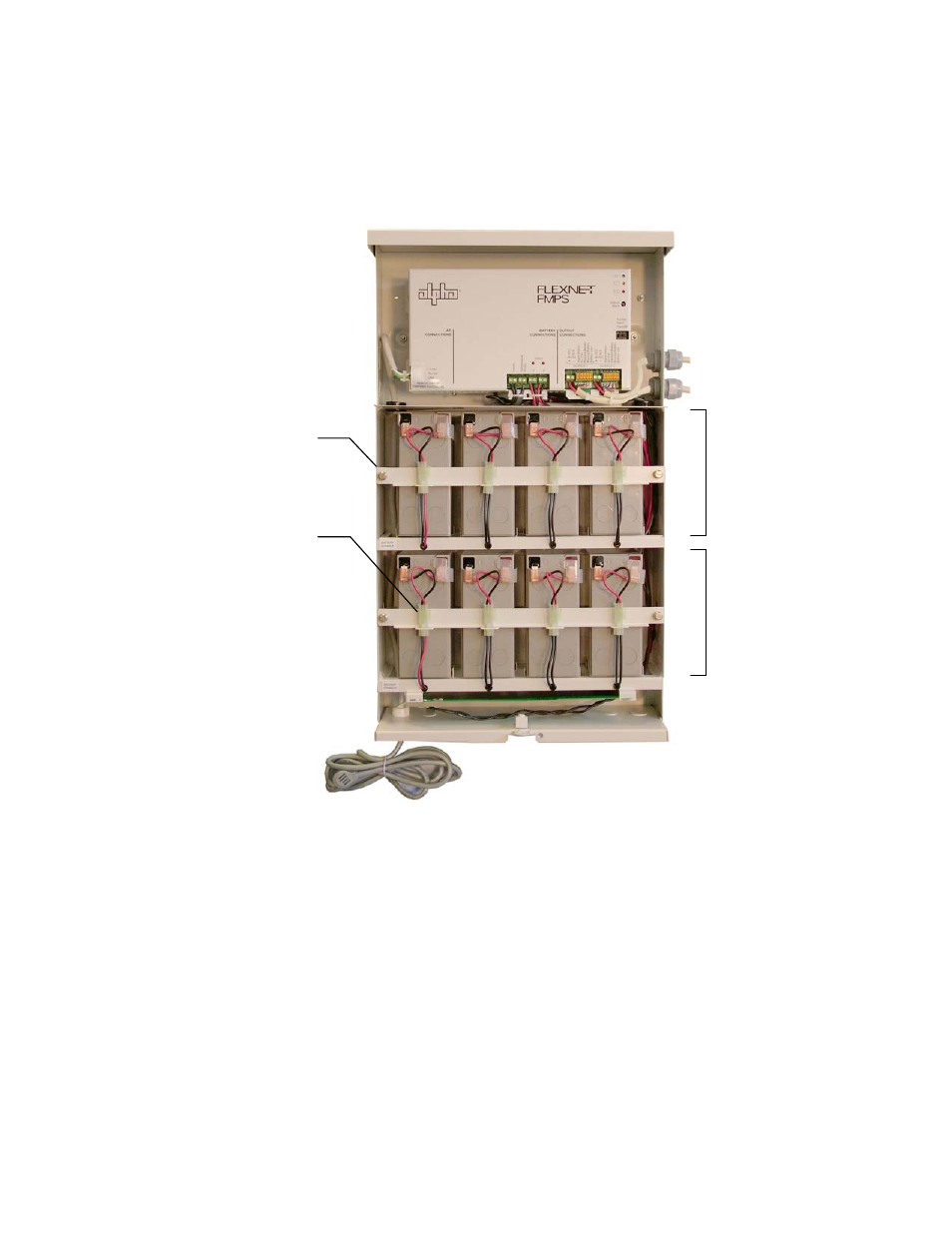 Figure 11–installing the batteries | Alpha Technologies FlexNet FMPS User Manual | Page 27 / 40
