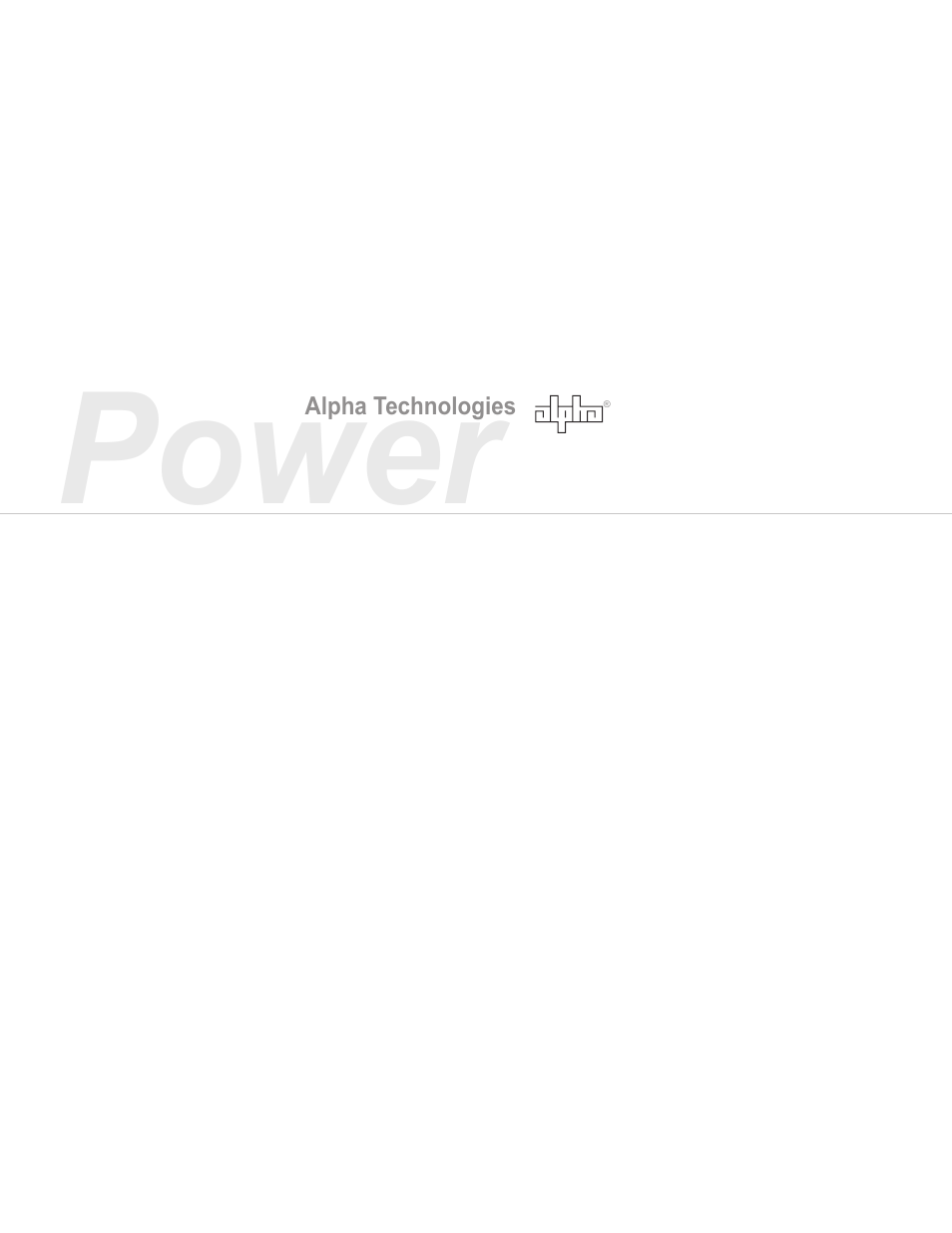 Power | Alpha Technologies FlexPoint FPR1207-F - Technical Manual User Manual | Page 2 / 18