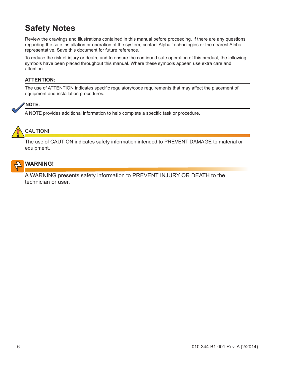 Safety notes | Alpha Technologies FlexPoint FPR1207-F - Technical Manual User Manual | Page 6 / 18