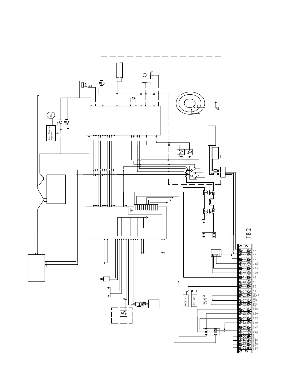 1 system diagram, Tb 2, 0 system overview, continued | See fig. 3-12 for details), Ba tt er y ch arg er, Ec m, Ignition battery, Control pcb, Pa d sh ea r, En g in e co m pa r tm ent | Alpha Technologies AlphaGen PN-6x-T 7.5kW 48VDC - Installation and Operation Manual User Manual | Page 14 / 79