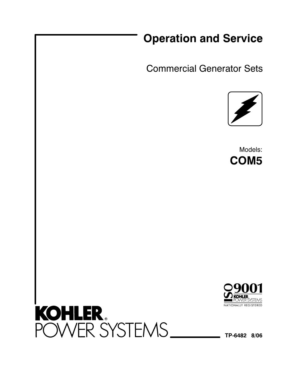 Alpha Technologies AlphaGen 3.5_5.0kW Kohler COM5 User Manual | 80 pages