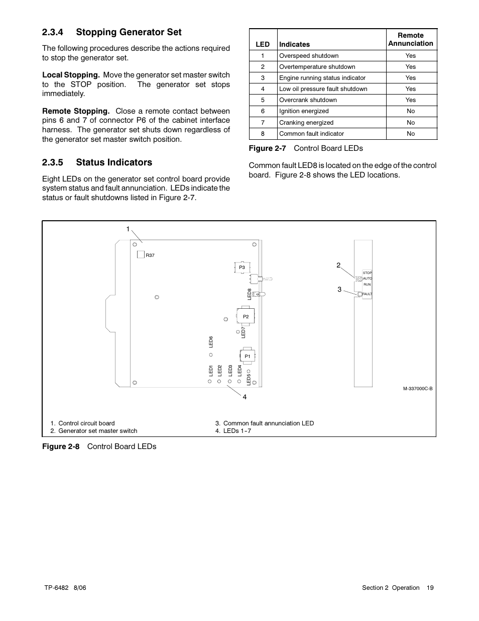 4 stopping generator set, 5 status indicators | Alpha Technologies AlphaGen 3.5_5.0kW Kohler COM5 User Manual | Page 19 / 80