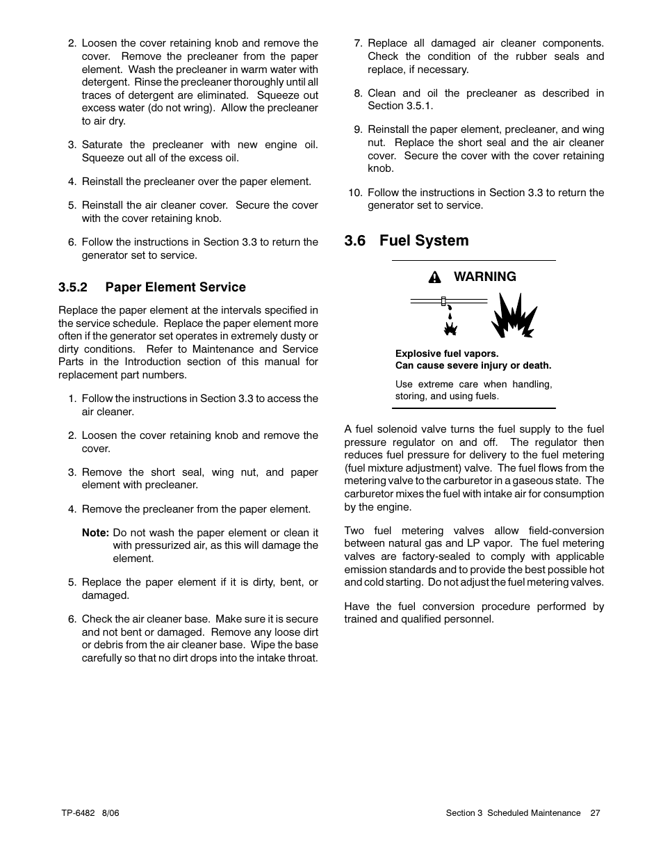 6 fuel system | Alpha Technologies AlphaGen 3.5_5.0kW Kohler COM5 User Manual | Page 27 / 80