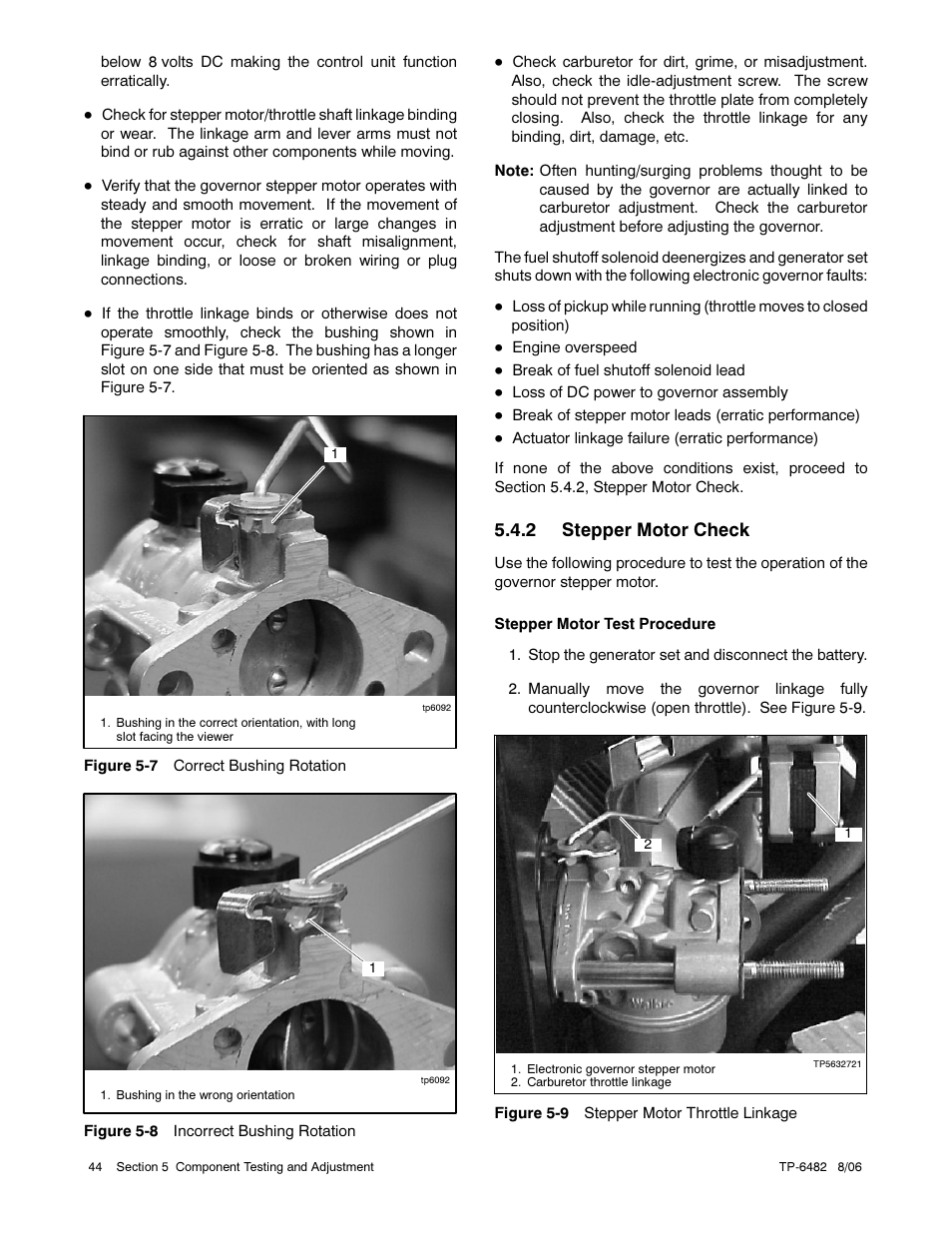 2 stepper motor check | Alpha Technologies AlphaGen 3.5_5.0kW Kohler COM5 User Manual | Page 44 / 80