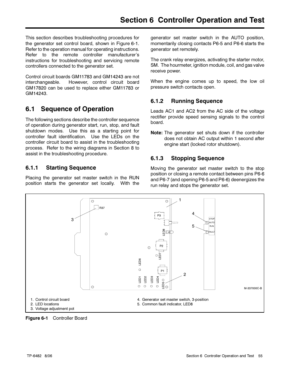 1 sequence of operation, 1 starting sequence, 2 running sequence | 3 stopping sequence | Alpha Technologies AlphaGen 3.5_5.0kW Kohler COM5 User Manual | Page 55 / 80