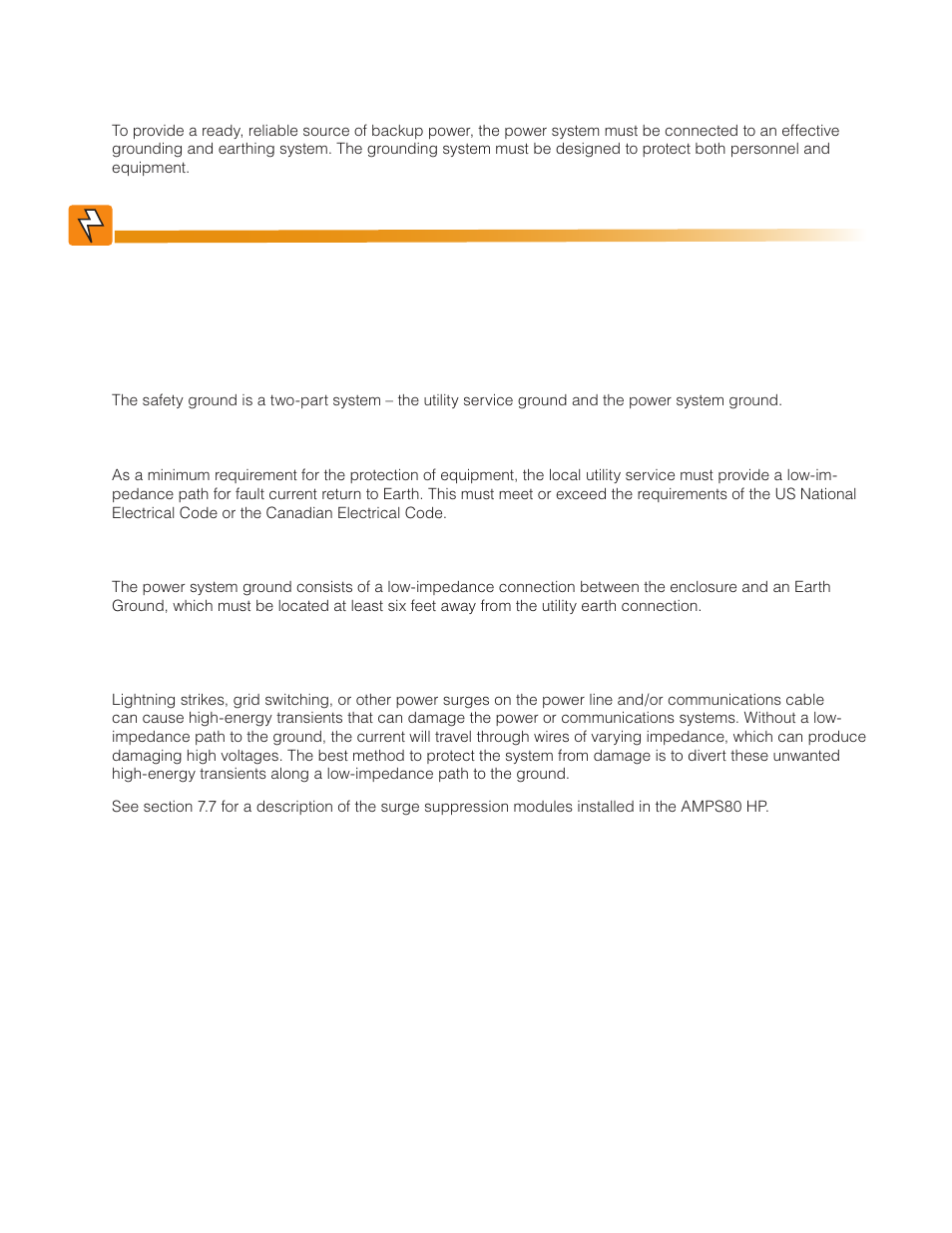 5 equipment grounding, 1 safety ground, 2 lightning strike ground | Alpha Technologies AMPS80 HP User Manual | Page 11 / 116