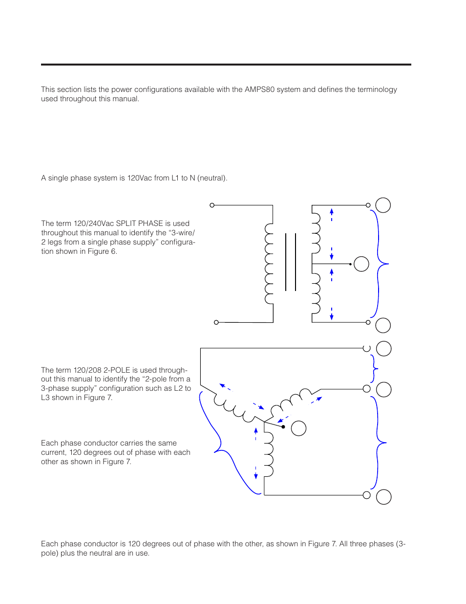 Ac and dc power configurations, 1 power system configuration terminology, 1 120vac single phase | 3 3-phase | Alpha Technologies AMPS80 HP User Manual | Page 20 / 116