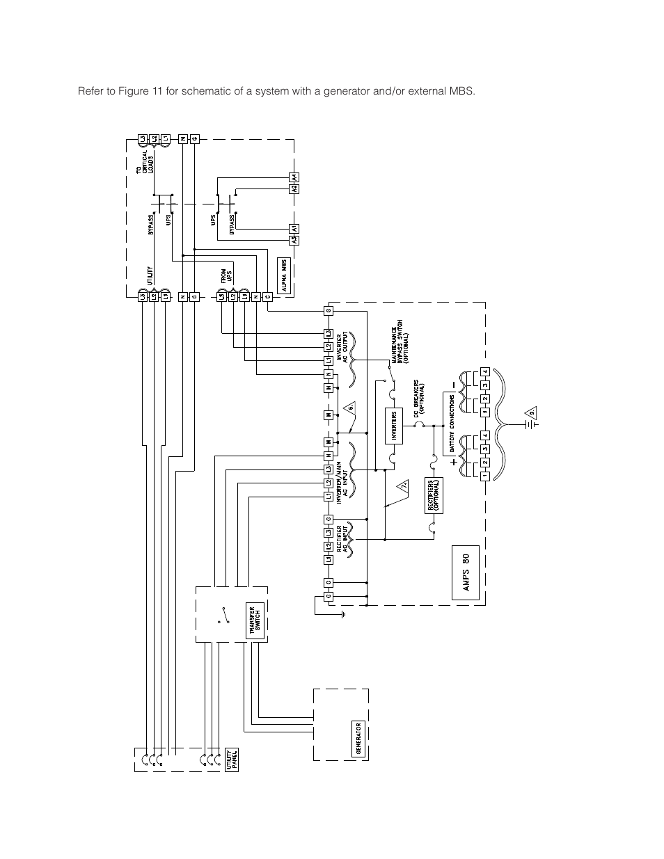 3 wiring for generator and/or external mbs | Alpha Technologies AMPS80 HP User Manual | Page 33 / 116