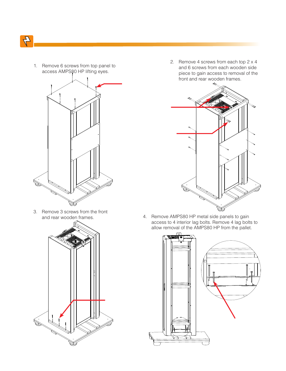 5 unpacking instructions | Alpha Technologies AMPS80 HP User Manual | Page 35 / 116