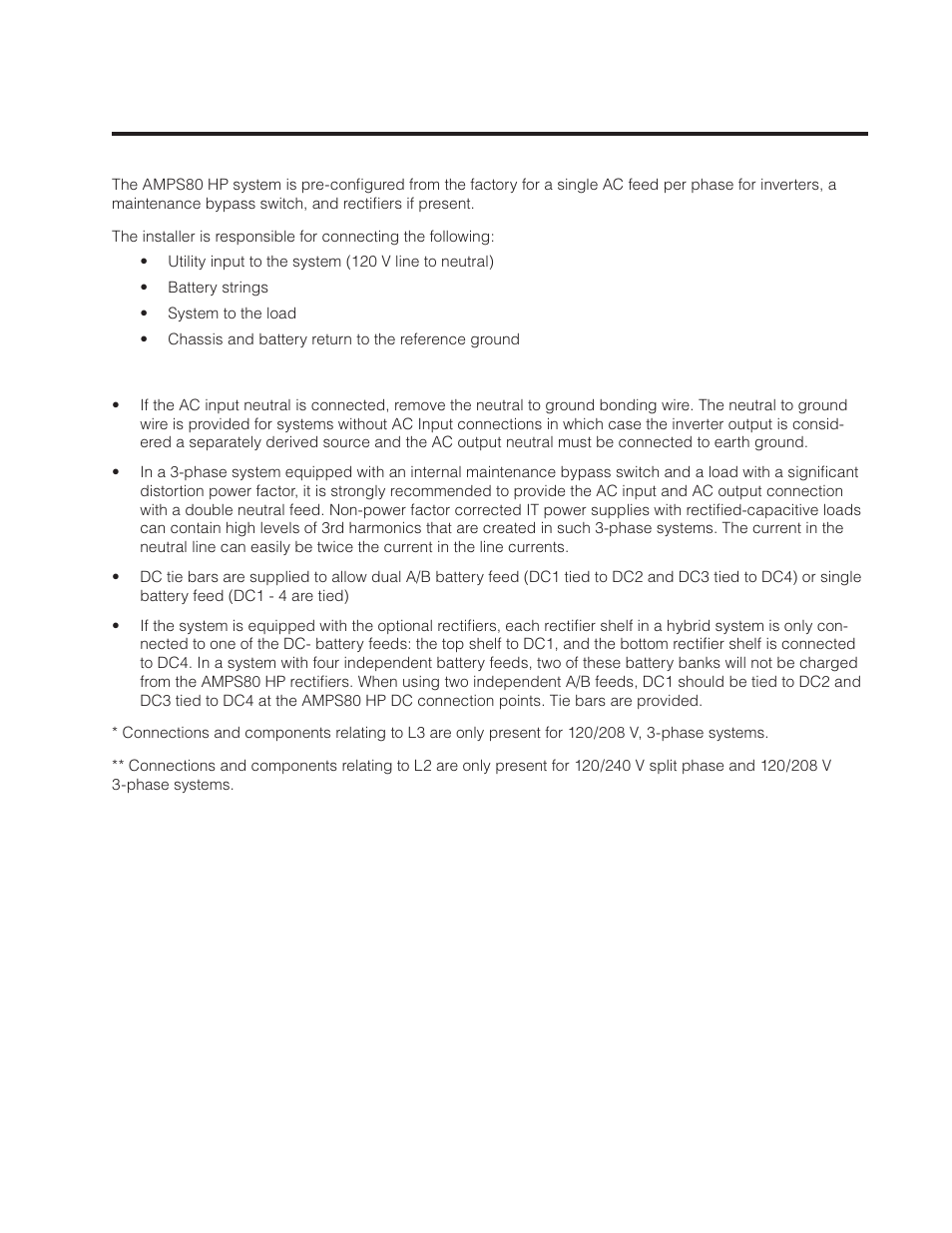 System installation | Alpha Technologies AMPS80 HP User Manual | Page 41 / 116