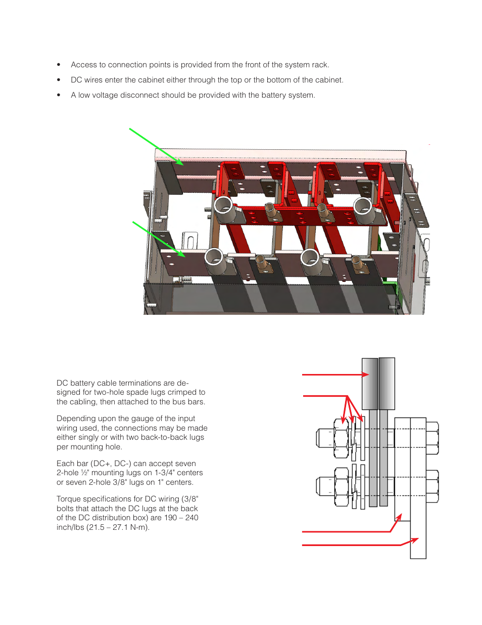 3 dc connections, 1 dc battery cabling | Alpha Technologies AMPS80 HP User Manual | Page 45 / 116