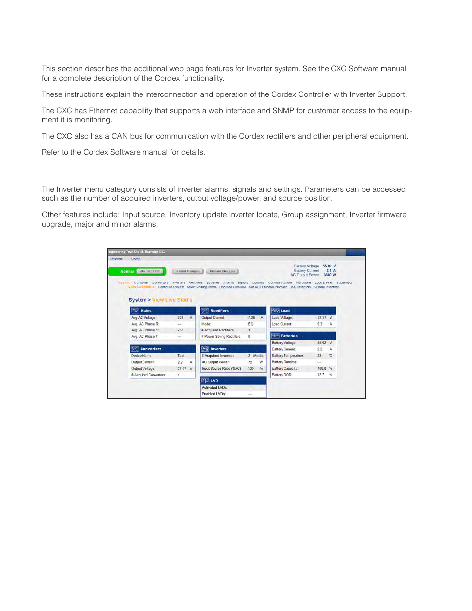 7 web-accessed features | Alpha Technologies AMPS80 HP User Manual | Page 64 / 116