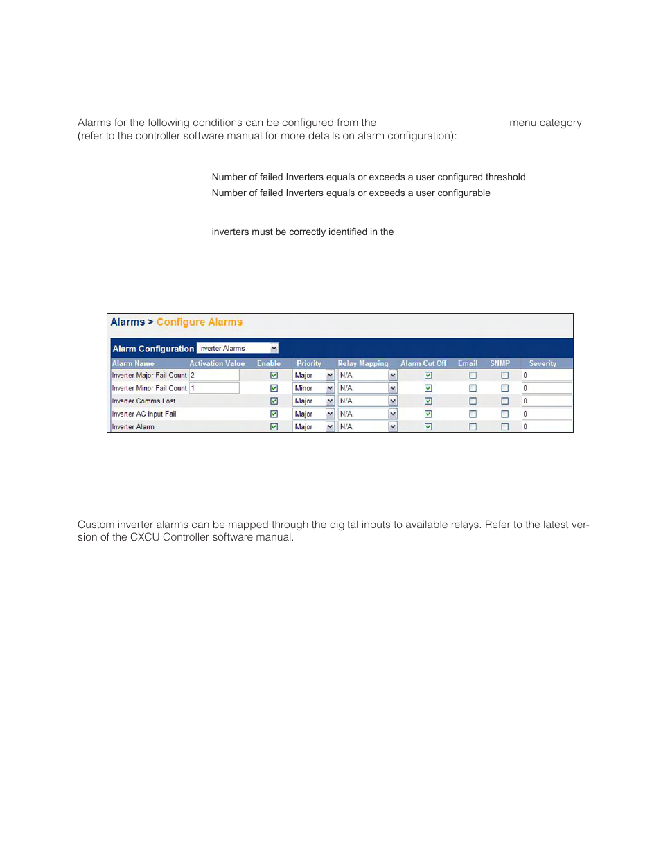 15 alarms | Alpha Technologies AMPS80 HP User Manual | Page 71 / 116