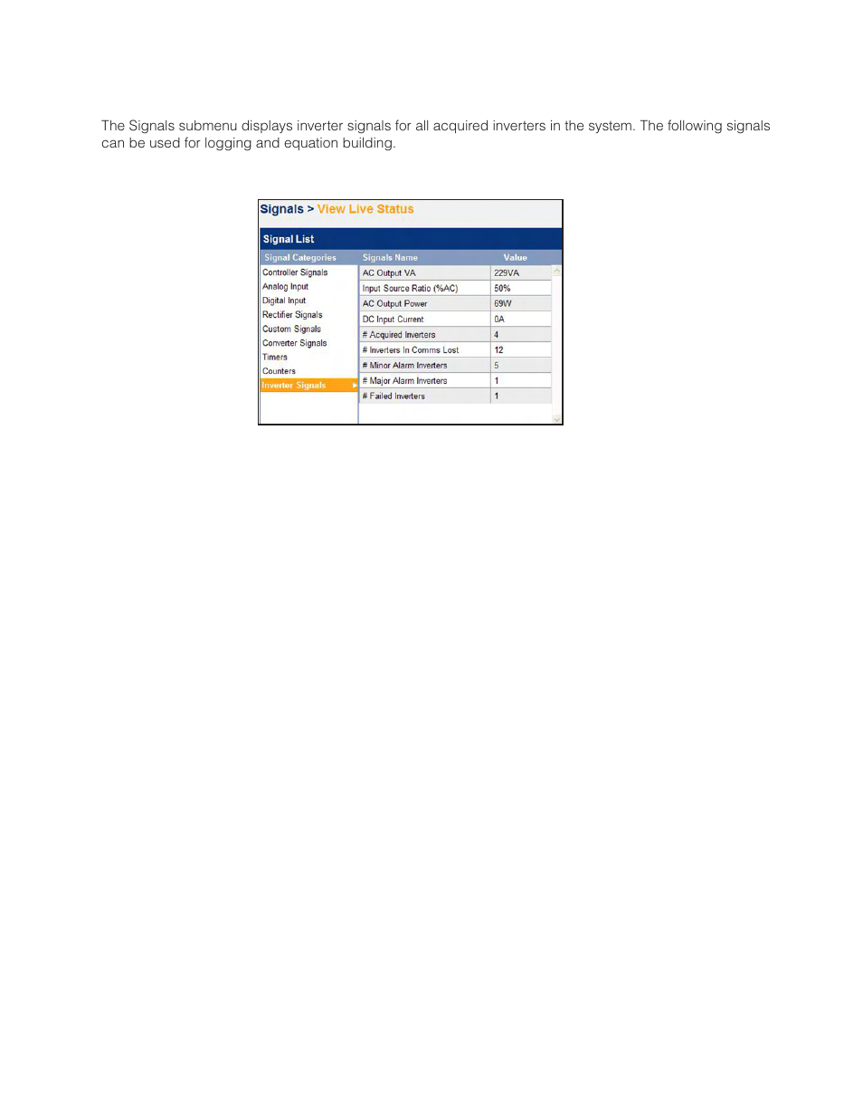 17 signals | Alpha Technologies AMPS80 HP User Manual | Page 73 / 116