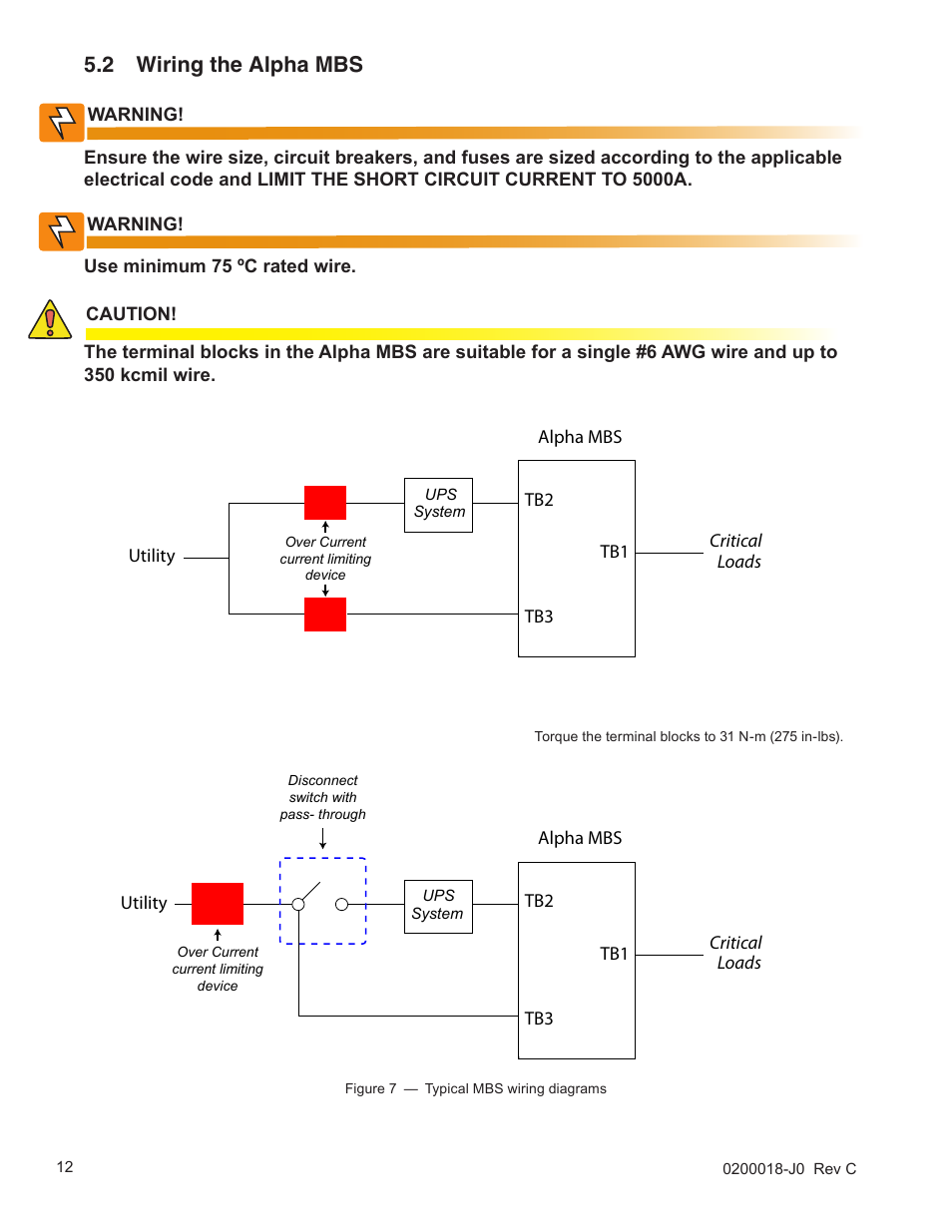 2 wiring the alpha mbs | Alpha Technologies 255A Bypass Switch User Manual | Page 14 / 24