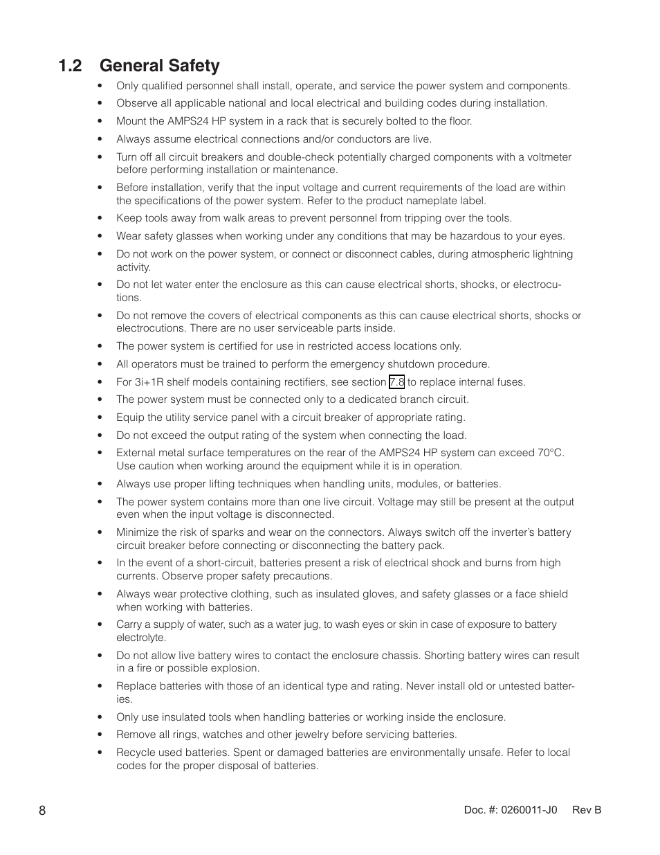2 general safety | Alpha Technologies AMP24 HP User Manual | Page 10 / 108