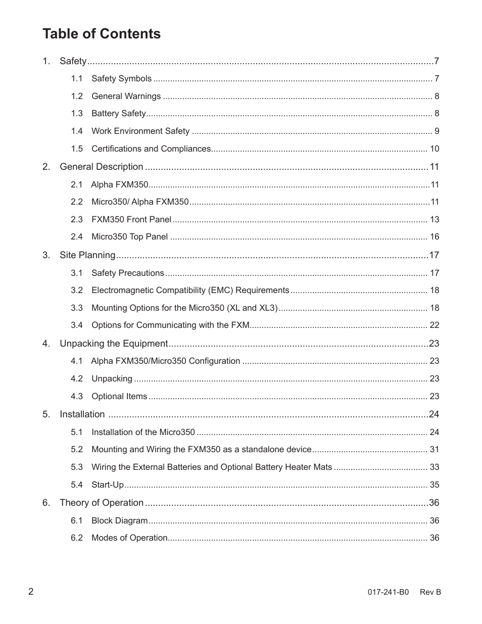 Alpha Technologies FXM350_Micro350 UPS User Manual | Page 4 / 112