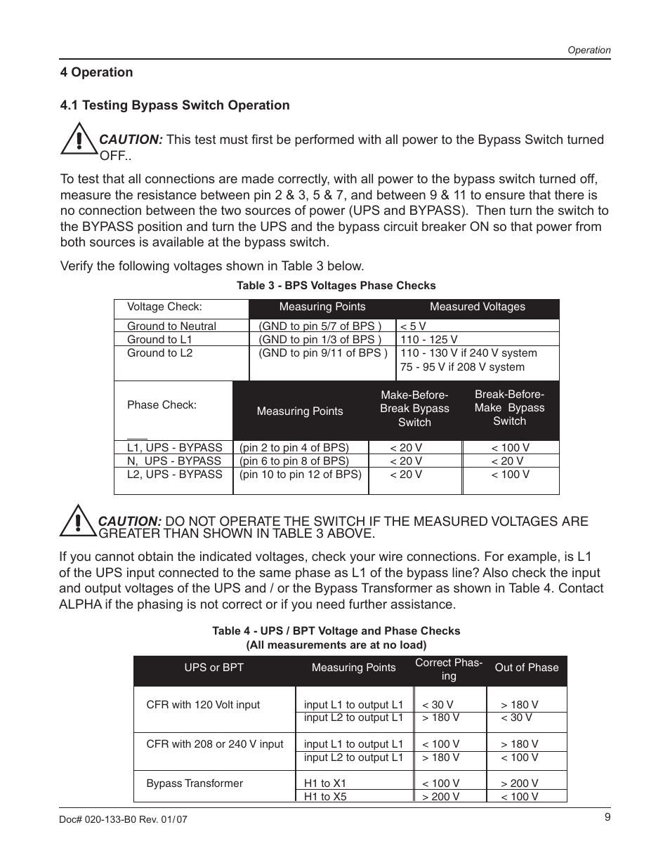 Alpha Technologies BPT Series Bypass Transformer User Manual | Page 13 / 36