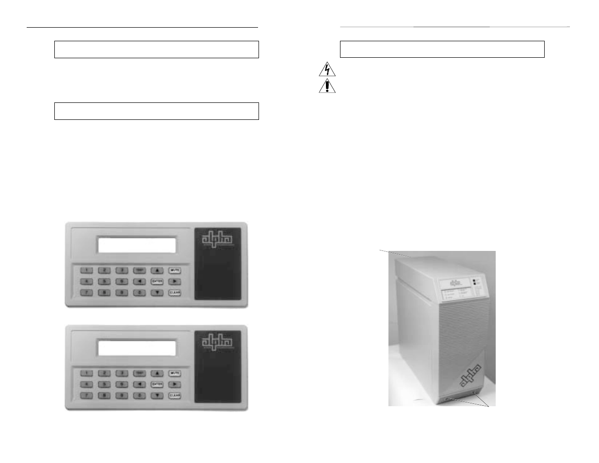 Ups front panel installation, Low battery warning, Low battery shutdown | Installation 4. alarms | Alpha Technologies CFR Intelligent Interface Device User Manual | Page 39 / 54