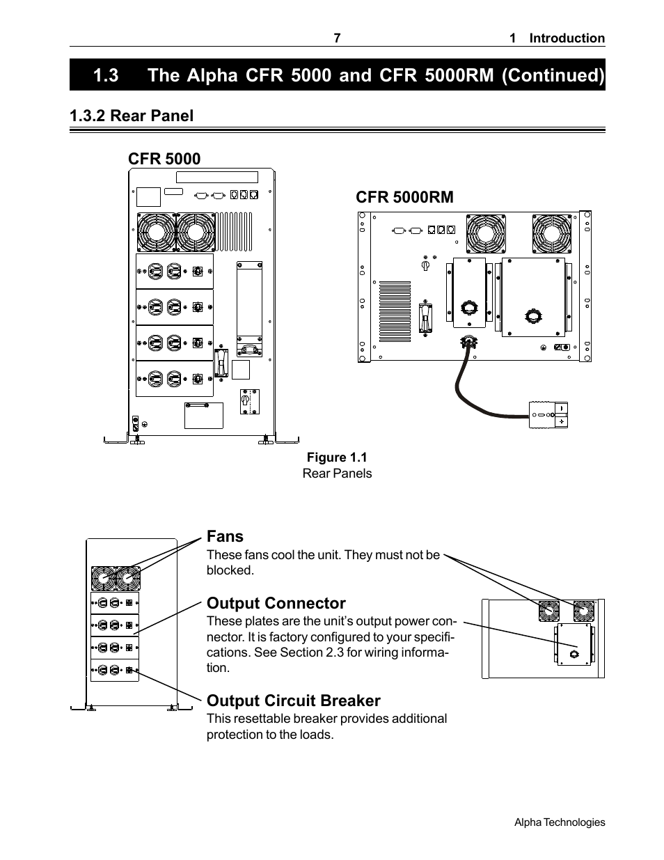 Alpha Technologies CFR 5000, CFR 5000RM User Manual | Page 13 / 88
