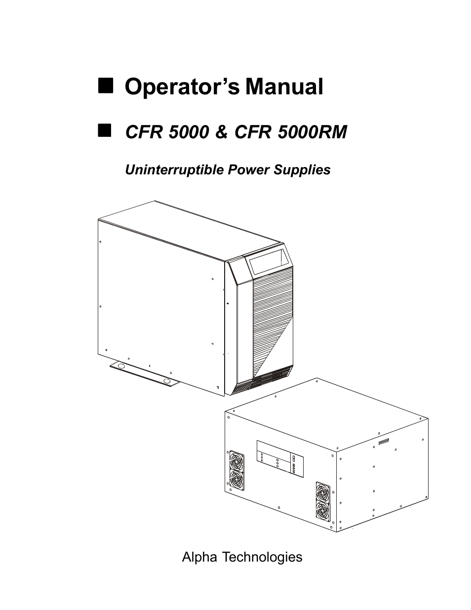 Alpha Technologies CFR 5000, CFR 5000RM User Manual | Page 2 / 88