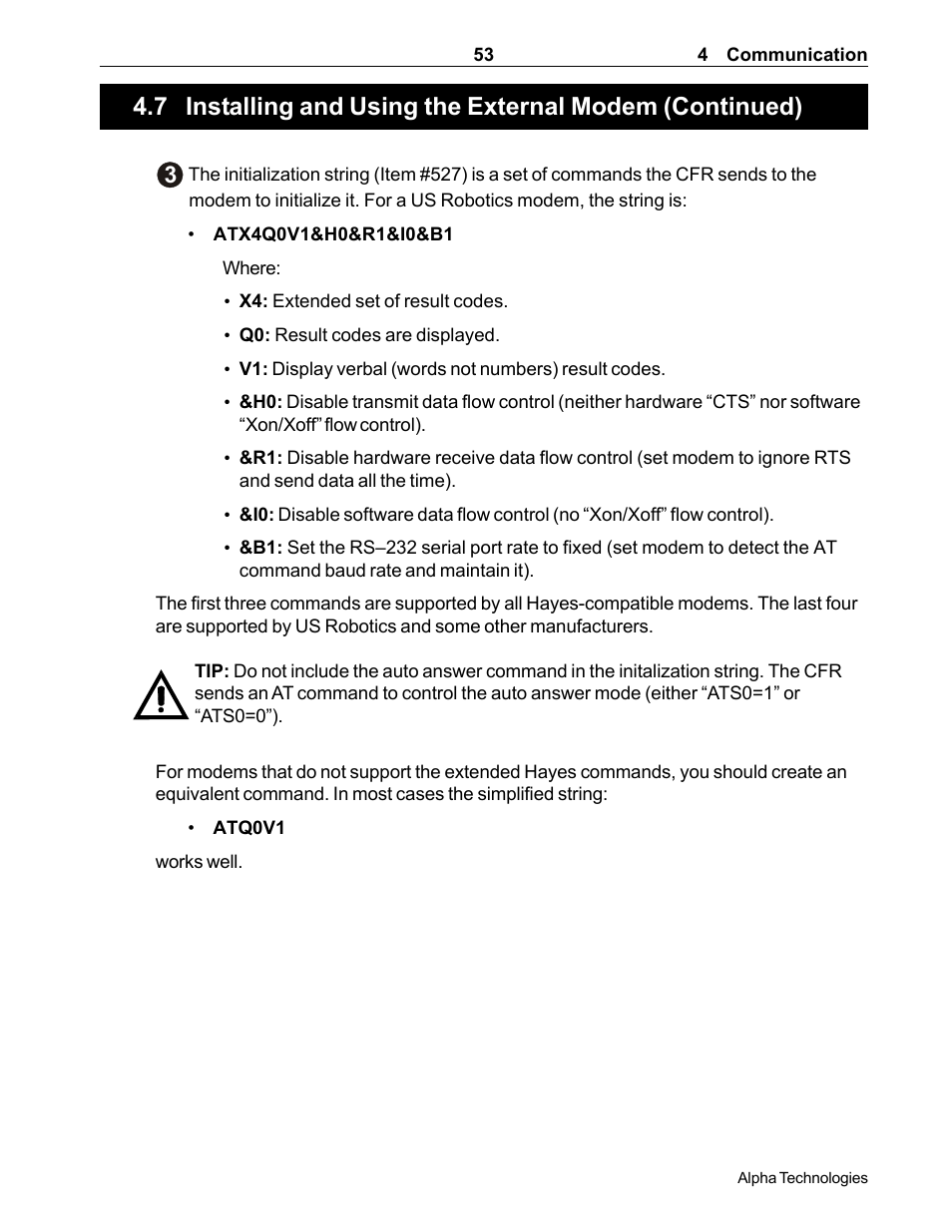 Alpha Technologies CFR 5000, CFR 5000RM User Manual | Page 59 / 88