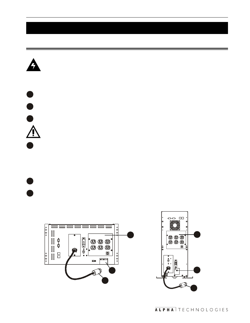 Connecting the unit, Plug and connector, 3 connecting the unit | Output receptacles, This is the unit’s output power connector. it, Is factory configured to your specifica, Tions. see section 2.3 for wiring informa, Tion, How to connect the unit to the loads, the batter, Ies and the line (section 2.3) | Alpha Technologies CFR 3000, CFR 3000RM User Manual | Page 21 / 86