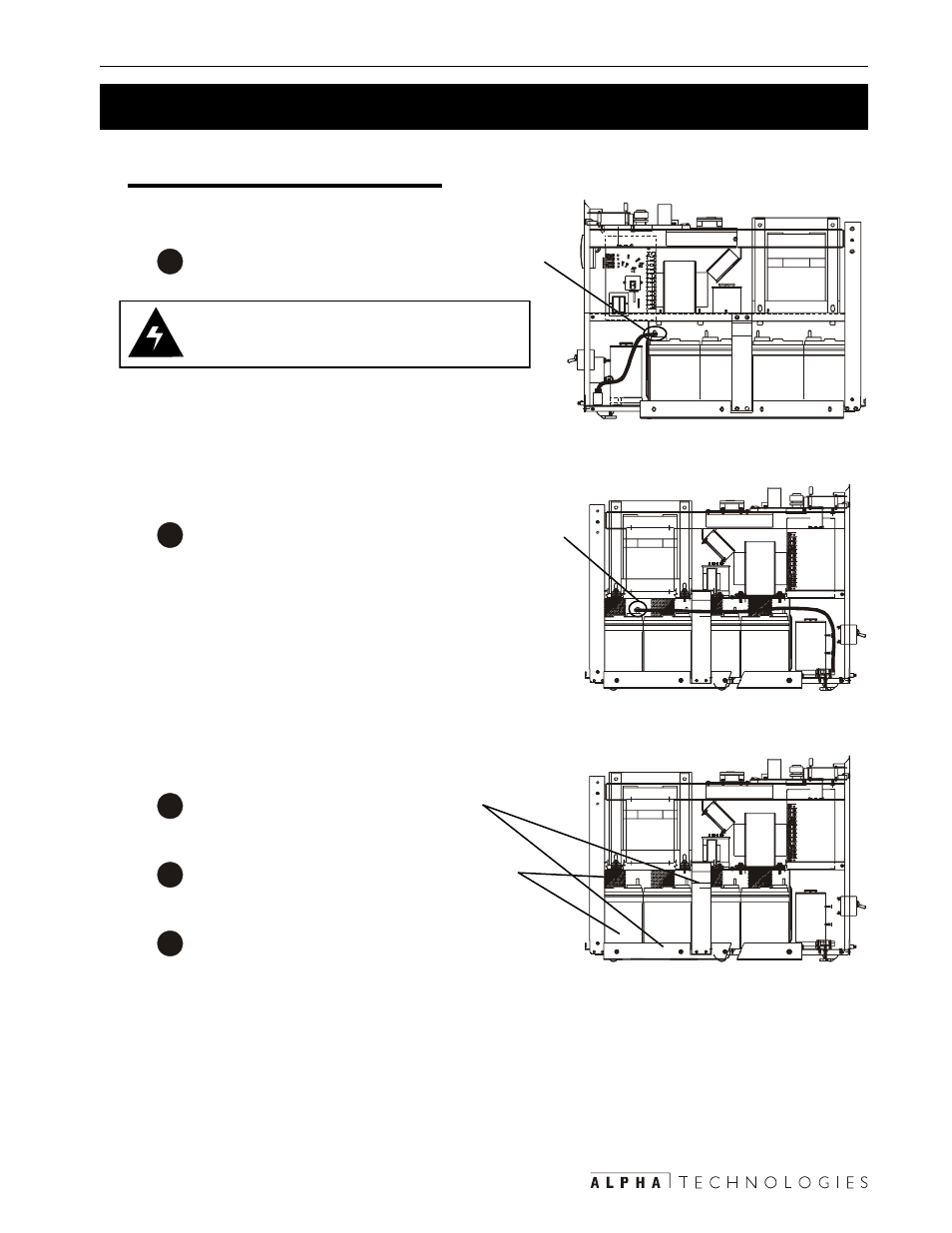 4 replacing the internal batteries (continued), Step 3: battery replacement procedure: 1 | Alpha Technologies CFR 3000, CFR 3000RM User Manual | Page 71 / 86