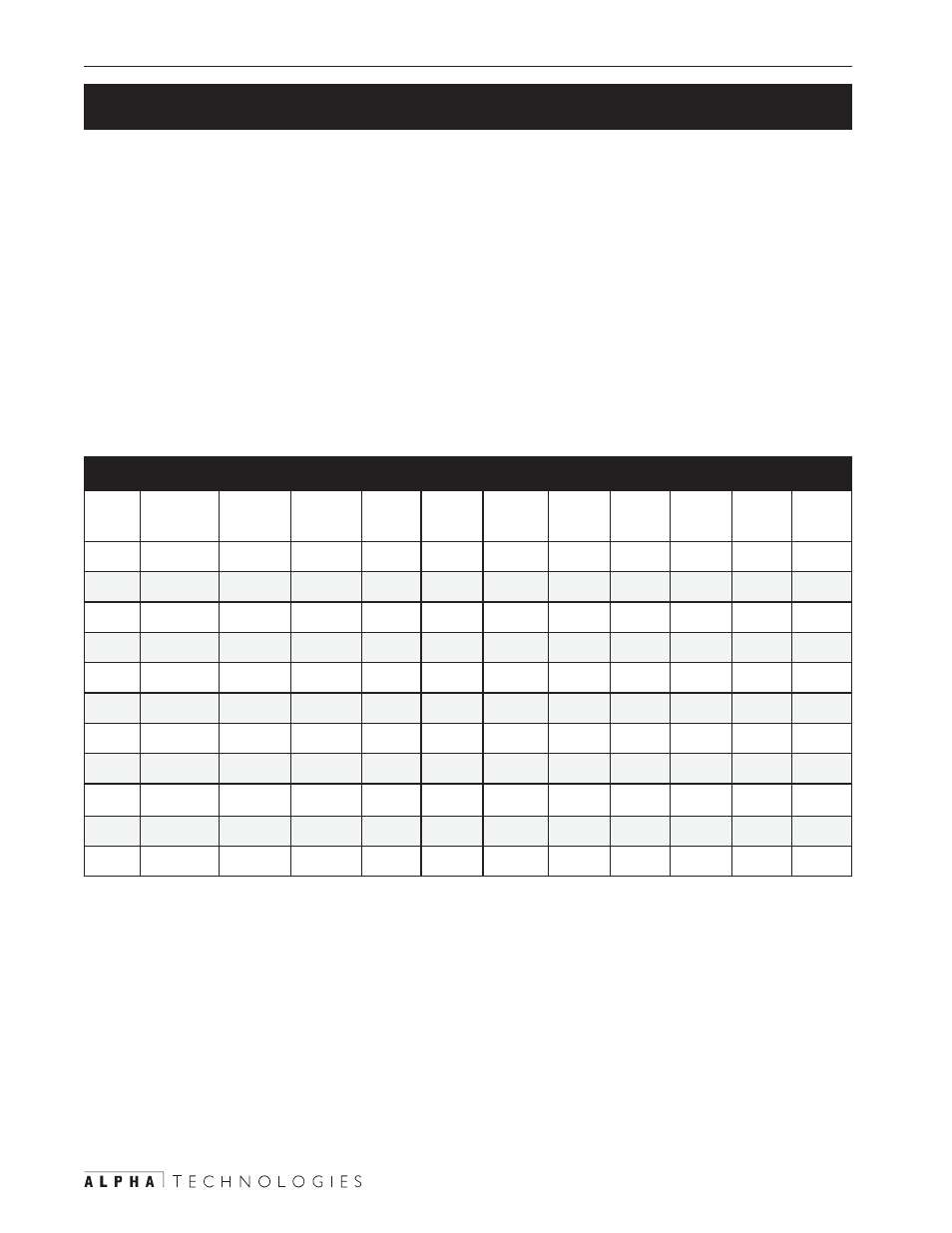 Battery run times, 6 battery run times | Alpha Technologies CFR 3000, CFR 3000RM User Manual | Page 76 / 86