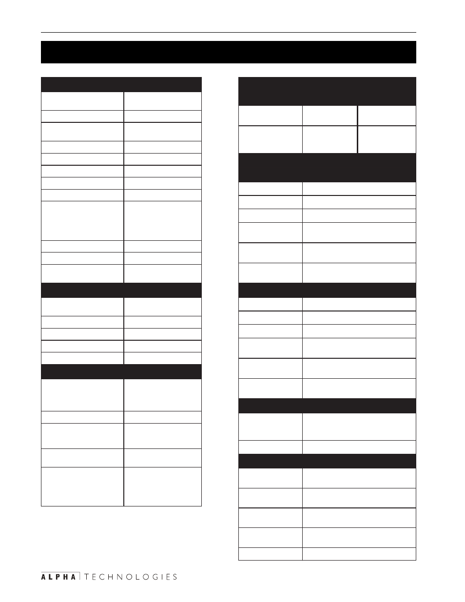 Specifications, 7 specifications, 5maintenance 72 | Alpha Technologies CFR 3000, CFR 3000RM User Manual | Page 78 / 86