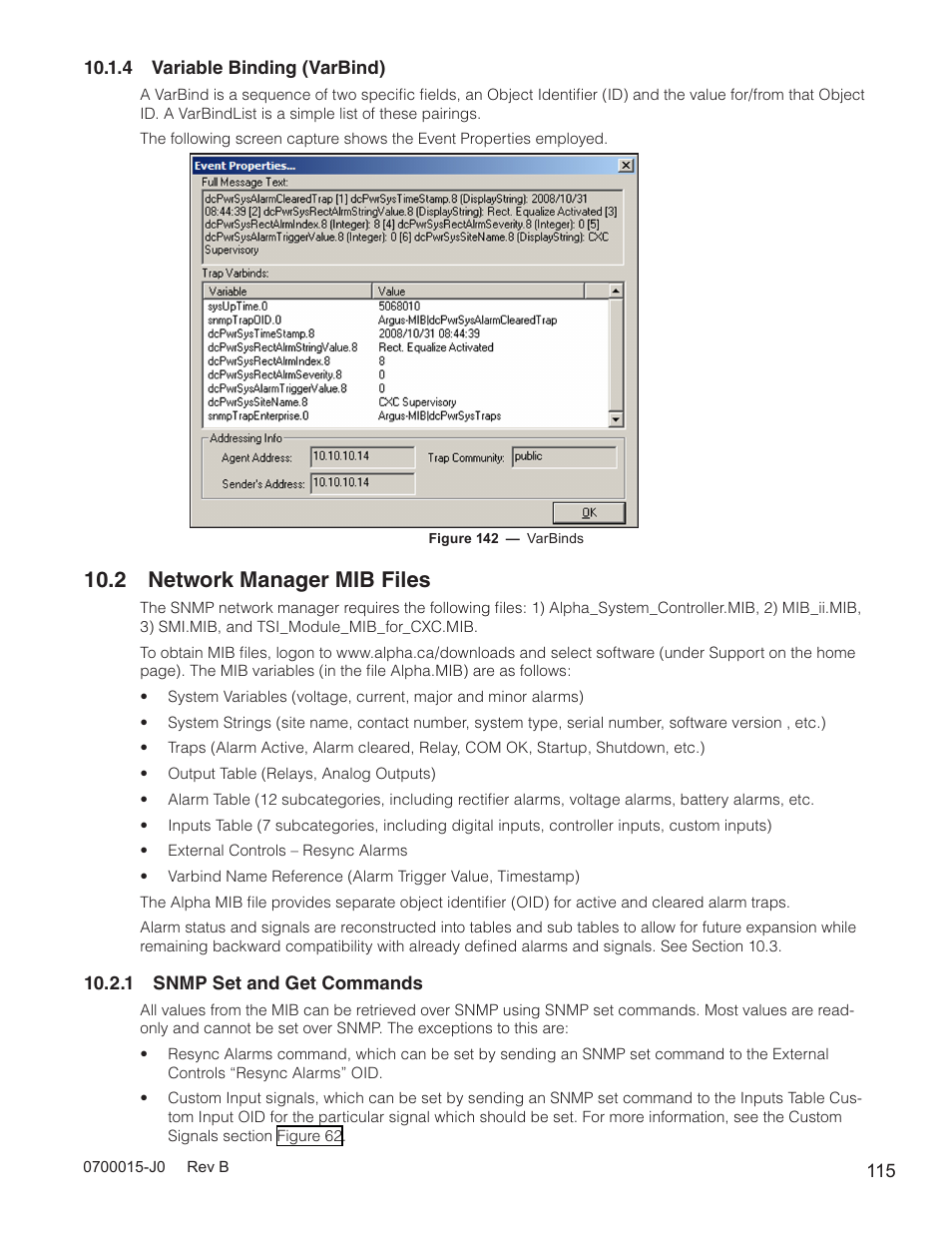 2 network manager mib files | Alpha Technologies Cordex Controller Ver.3.1x User Manual | Page 117 / 144