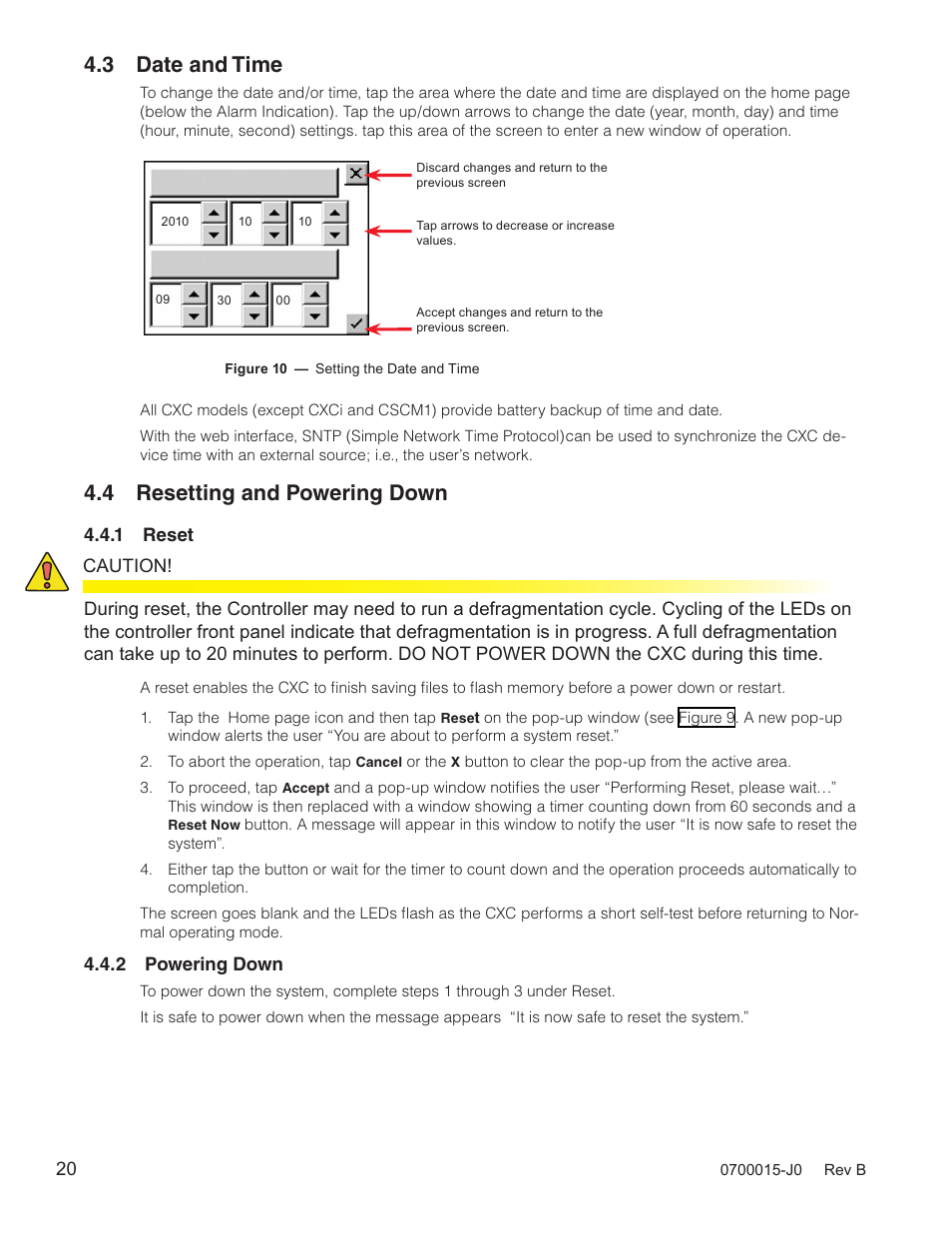 3 date and time, 4 resetting and powering down | Alpha Technologies Cordex Controller Ver.3.1x User Manual | Page 22 / 144