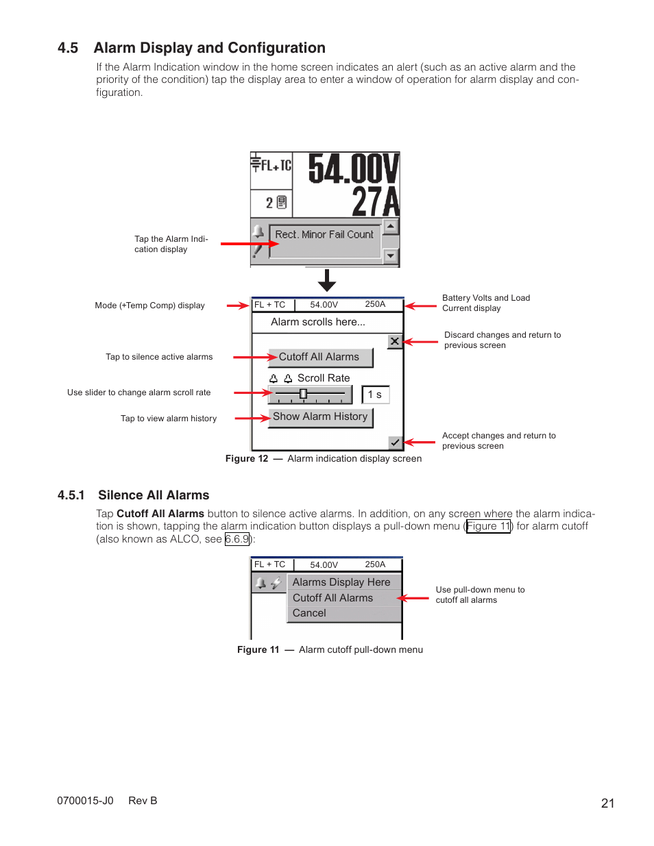 5 alarm display and configuration, 1 silence all alarms | Alpha Technologies Cordex Controller Ver.3.1x User Manual | Page 23 / 144