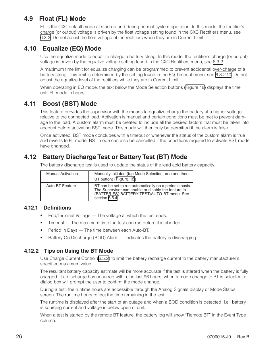 9 float (fl) mode, 10 equalize (eq) mode, 11 boost (bst) mode | E (4.10) | Alpha Technologies Cordex Controller Ver.3.1x User Manual | Page 28 / 144