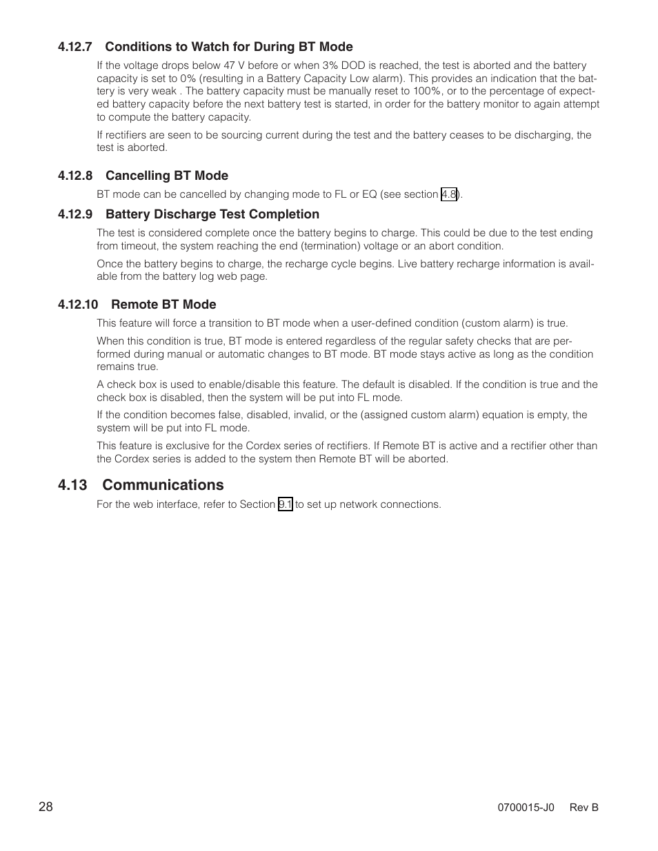 13 communications | Alpha Technologies Cordex Controller Ver.3.1x User Manual | Page 30 / 144