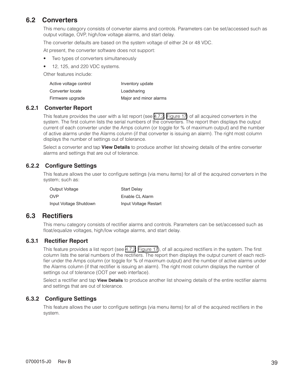 2 converters, 3 rectifiers, E 6.3.2 | N 6.3 | Alpha Technologies Cordex Controller Ver.3.1x User Manual | Page 41 / 144