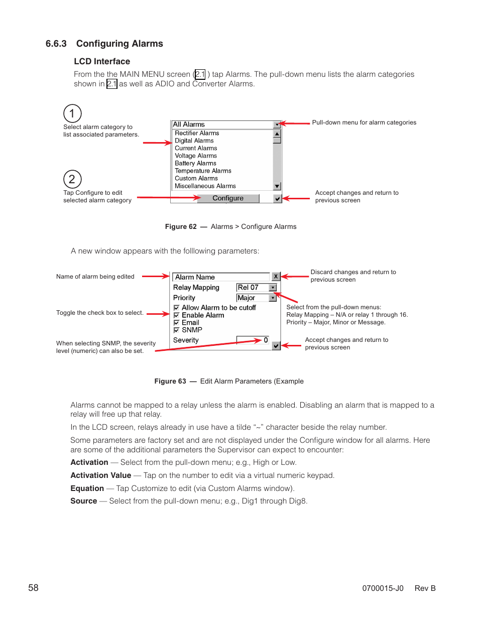 3 configuring alarms | Alpha Technologies Cordex Controller Ver.3.1x User Manual | Page 60 / 144